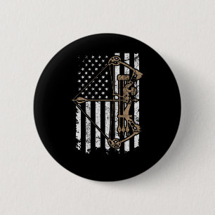 Camouflage Usa Flag Archery Compound Bow - Bow Hun Button