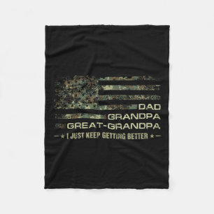 Camouflage Usa Flaggensedatentag Großgroßartiger V Fleecedecke