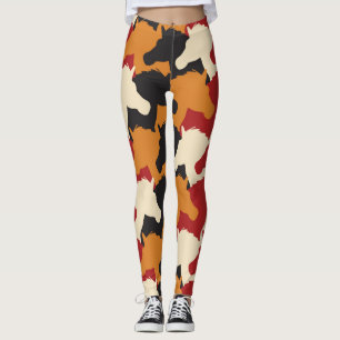 Camouflage verbindet Köpfe, wiederholt Muster. Leggings