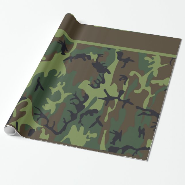 Camouflage-Verpackungs-Papier Geschenkpapier (Ungerollt)
