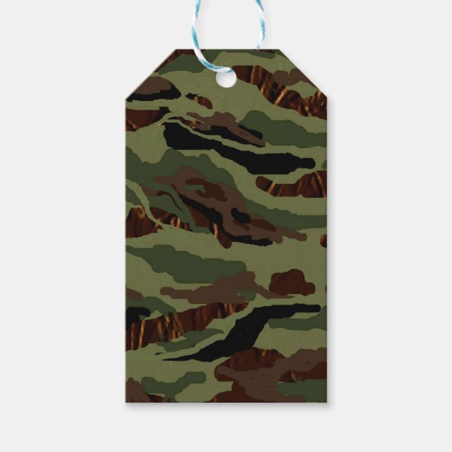 Camouflage Volles Muster Geschenkanhänger (Vorderseite)