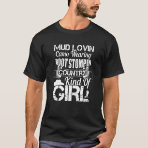 Camouflage von Mud Lovin Wearin Boot StompCountry T-Shirt