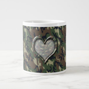 Camouflage Wald Waldherz auf Camouflage Jumbo-Tasse