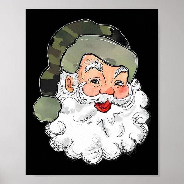 Camouflage Weihnachten Weihnachten Kinder Camoufla Poster (Vorne)