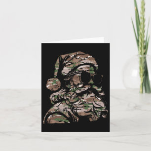 Camouflage Weihnachtsfeiertage Silhouette Multi Ca Karte