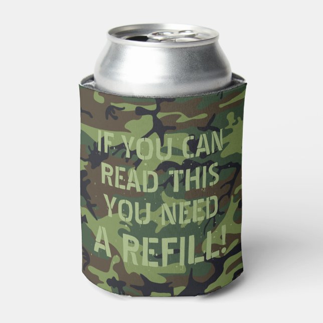 Camouflage Wenn Sie dies lesen können, benötigen S Dosenkühler (Kanne Vorderseite)