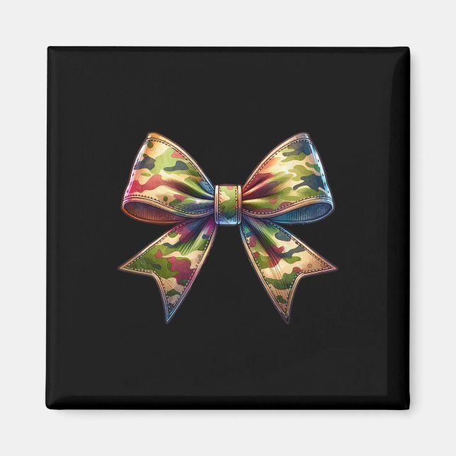 Camouflage Womens Coquette Bow Camouflage Bow Jagd Magnet (Vorne)
