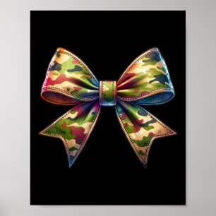 Camouflage Womens Coquette Bow Camouflage Bow Jagd Poster
