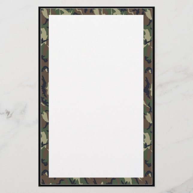 Camouflage Woodland Briefpapier (Vorderseite)