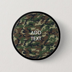 Camouflage Woodland Button