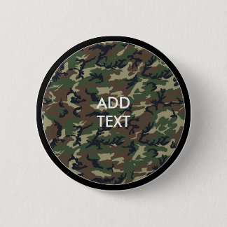 Camouflage Woodland Button