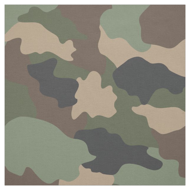 Camouflage Woodland Camouflage Khaki Green Tan Bla Stoff (Muster)