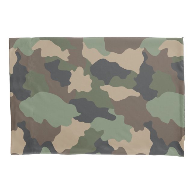 Camouflage Woodland Camouflage Khaki Tan Black Mon Kissenbezug (Vorderseite)