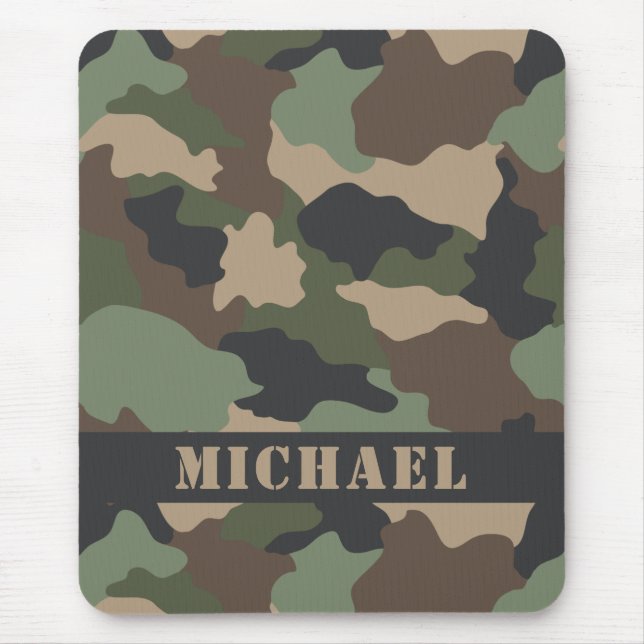 Camouflage Woodland Camouflage Khaki Tan Mousepad (Vorne)