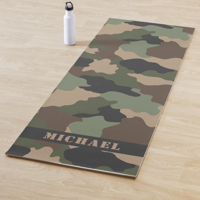 Camouflage Woodland Camouflage Khaki Tan Yogamatte (Beispiel)