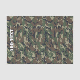 Camouflage Woodland Green Military Pattern Seidenpapier