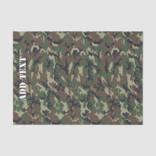 Camouflage Woodland Green Military Pattern Seidenpapier