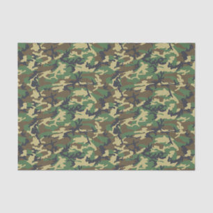 Camouflage Woodland Military Print Seidenpapier