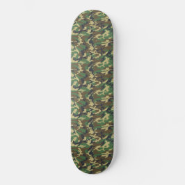Camouflage Woodland Military Print Skateboard