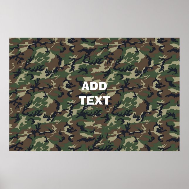 Camouflage Woodland Poster (Vorne)