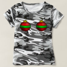 Camouflage Xmas Ornament T - Shirt