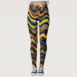 Camouflage Yellow Green Watercolor Muster Leggings