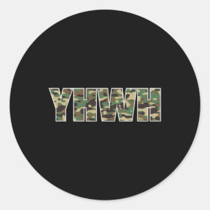 Camouflage Yhwh Yahweh Christliche Camouflage Jagd Runder Aufkleber