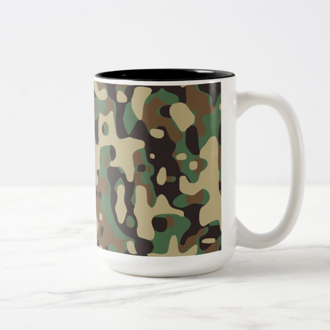 Camouflage Zweifarbige Tasse (Rechts)