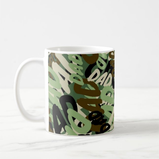 Camouflagetarnung VATER-Text-Tasse Kaffeetasse (Links)