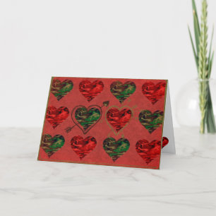 Camouflagevalentine-Herzen - der Tag des Feiertagskarte