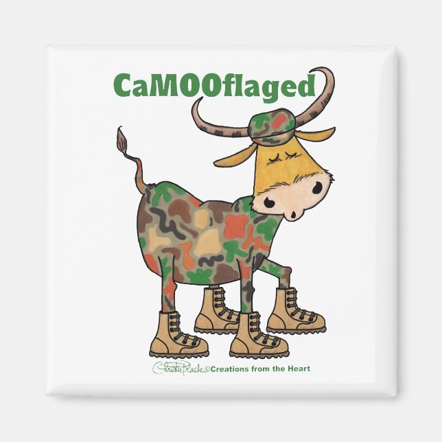 Camouflauge Bull Magnet (Vorne)