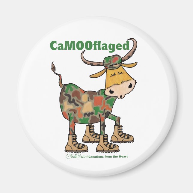 Camouflauge Bull Magnet (Vorne)