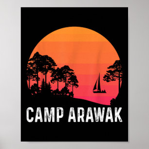 Camp Arawak Retro Sommercamp Poster