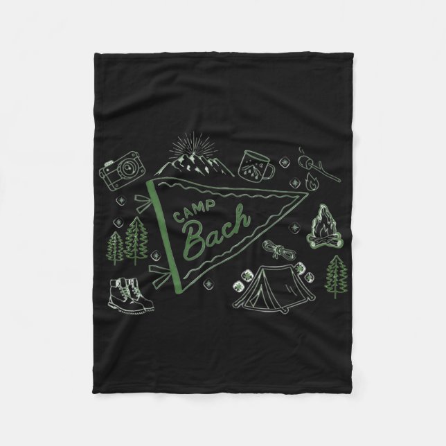 Camp Bach Adventure Camping Junggeselinnen-Abschie Fleecedecke (Vorderseite)