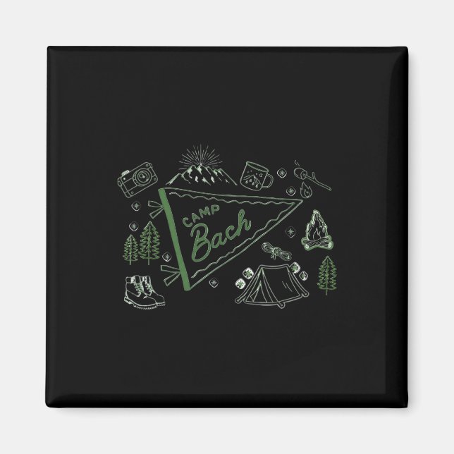 Camp Bach Adventure Camping Junggeselinnen-Abschie Magnet (Vorne)