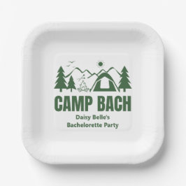 Camp Bach Bachelorette Grünbuch Napkin Pappteller