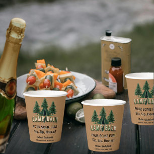 Camp Bach Bachelorette Rustikales Zelt Party Custo Pappbecher