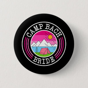 Camp Bach Braut Brautjungfer Retro Camping Jungges Button