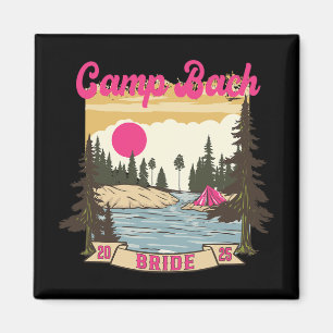 Camp Bach Braut Brautjungfer Retro Camping Jungges Magnet