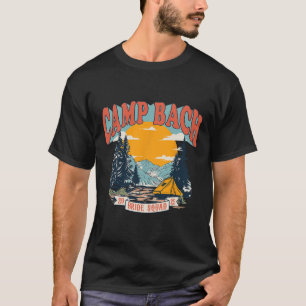 Camp Bach Bride Squad 2025 Retro Camping Bachelore T-Shirt