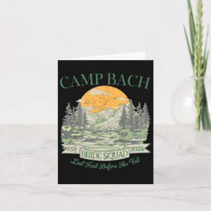 Camp Bach Bride Squad Retro Camping Bachelorette P Karte