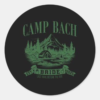 Camp Bach Bridge Wandern Camping Junggeselinnen-Ab Runder Aufkleber
