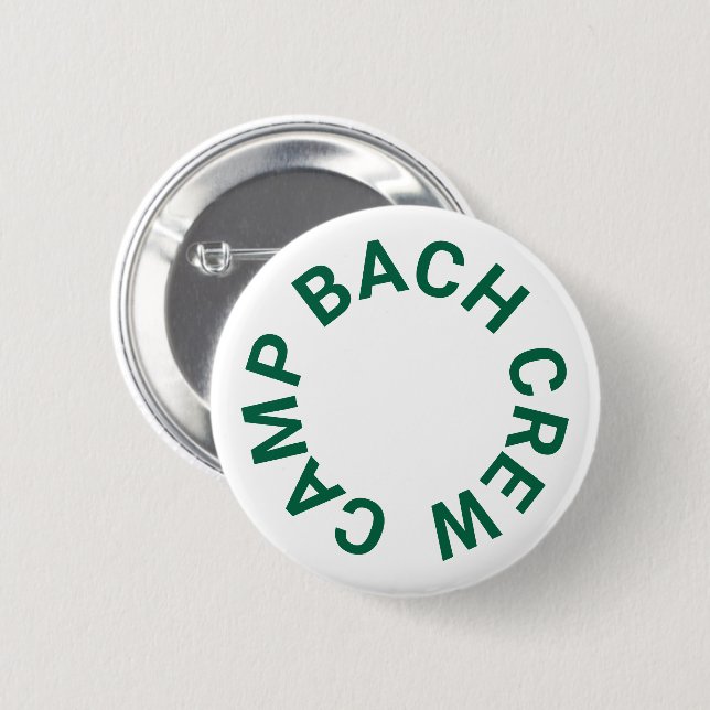 Camp Bach Crew Forest Green Junggeselinnen-Abschie Button (Vorne & Hinten)