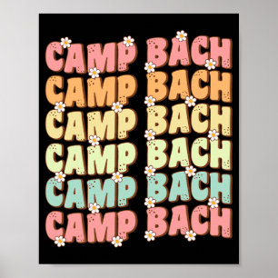 Camp Bach Groovy Bride Squad Camping Bachelorette Poster