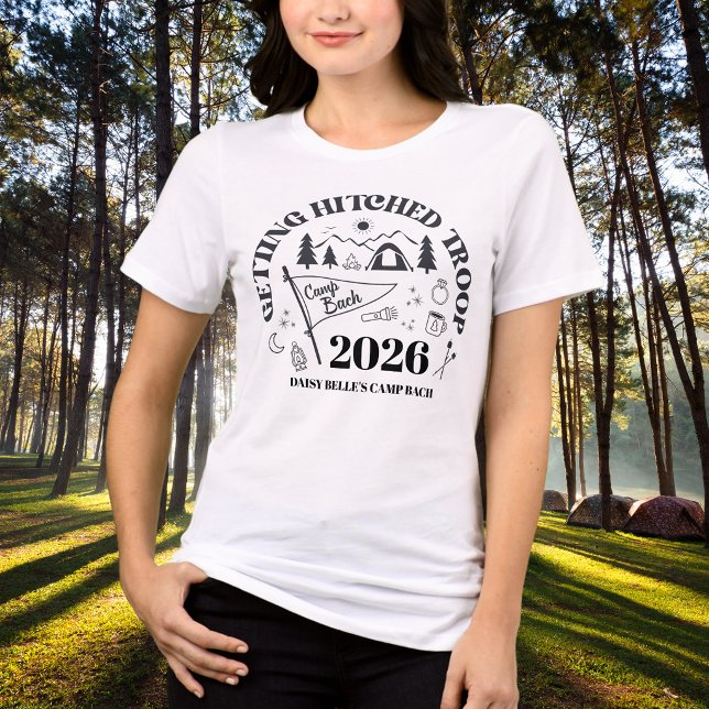 Camp Bach Hitched Bachelorette Tri-Blend Shirt (Von Creator hochgeladen)