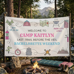 Camp Bach Wilderness Junggesellinnen-Abschiedspart Banner