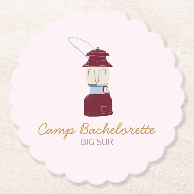 Camp Bachelorette Dekoration Untersetzer (Vorderseite)