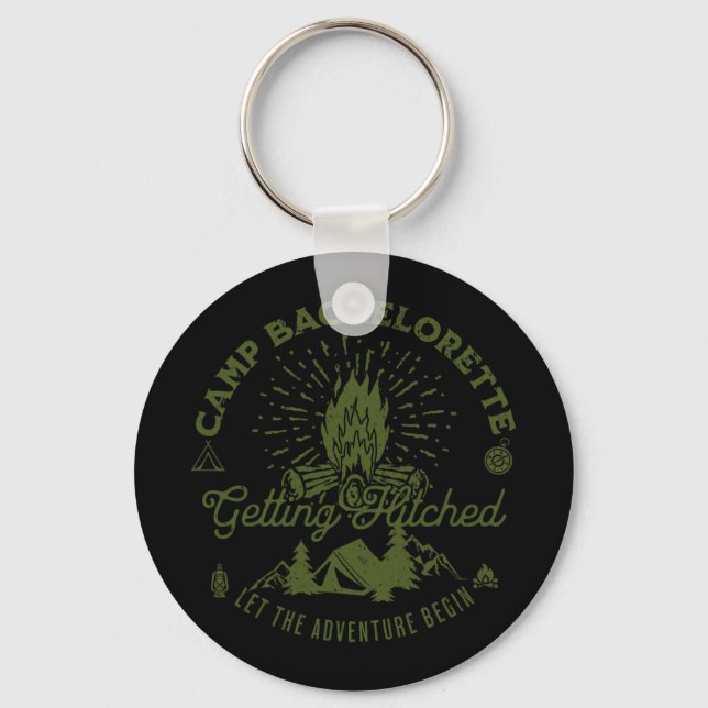 Camp Bachelorette Getlit Bride Gastgeschenk De Schlüsselanhänger (Vorderseite)