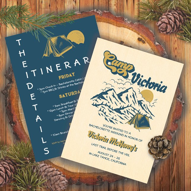 Camp Bachelorette Giro del Malcantone Party Einladung (Von Creator hochgeladen)
