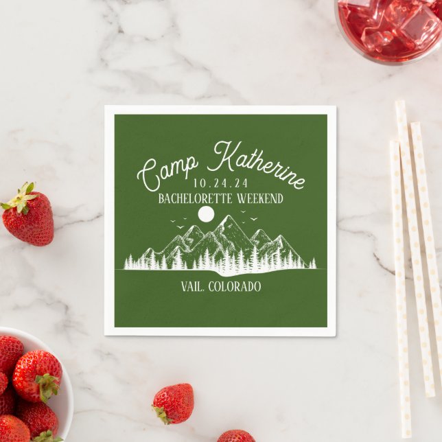 Camp Bachelorette Glamping Weekend Party Serviette (Beispiel)